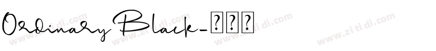 Ordinary Black字体转换